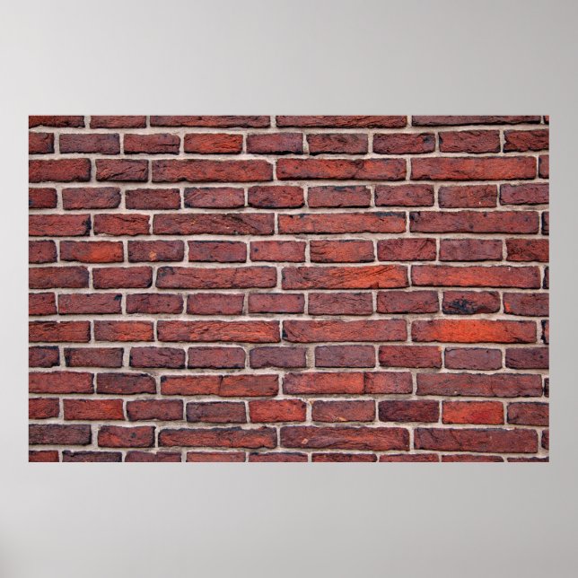 Póster ladrillos de pared ladrillos rojos de pared (Frente)