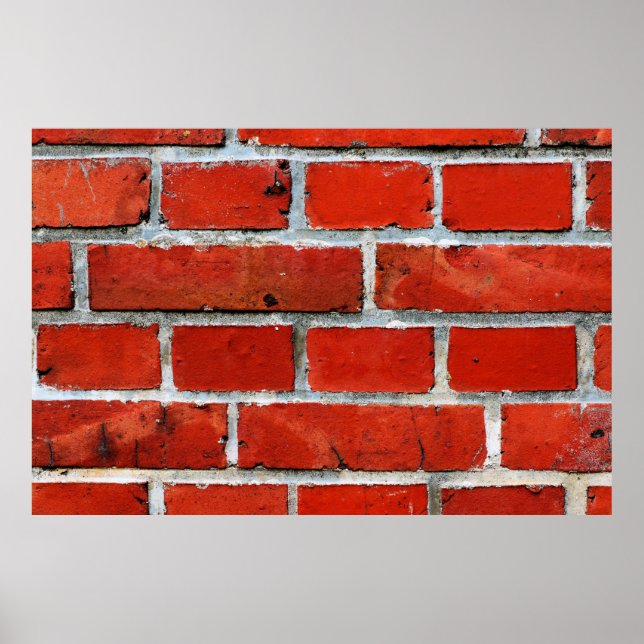 Póster Ladrillos pared ladrillos rojos pared de ladrillo (Frente)