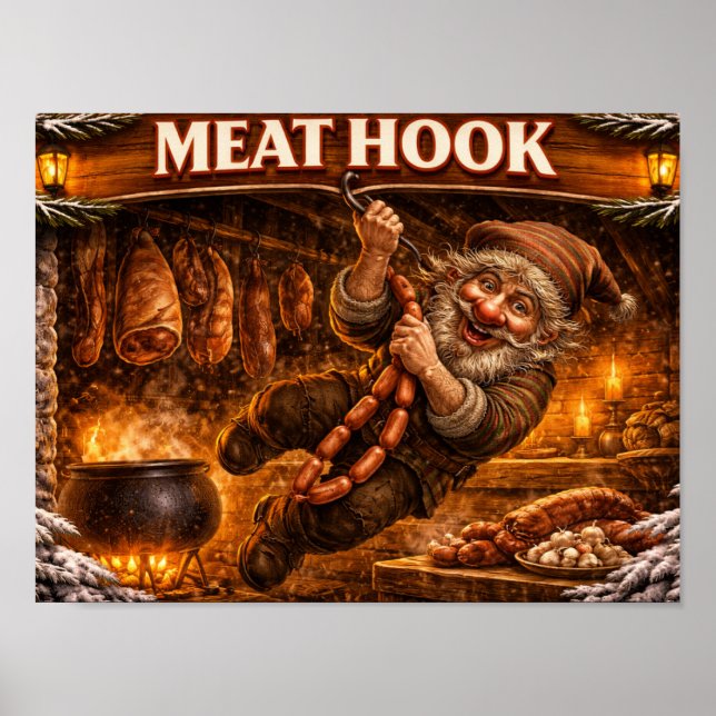Póster Ladrón de Carne Ladino Islandés de Yule (Frente)