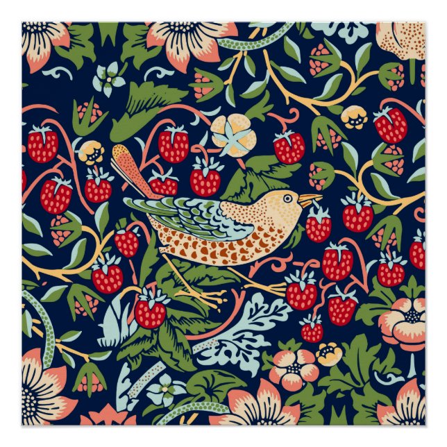 Póster Ladrón de Fresa de William Morris (Anverso)
