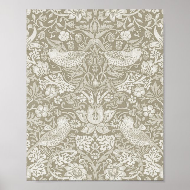 Póster Ladrón de fresa Ivory, William Morris (Frente)
