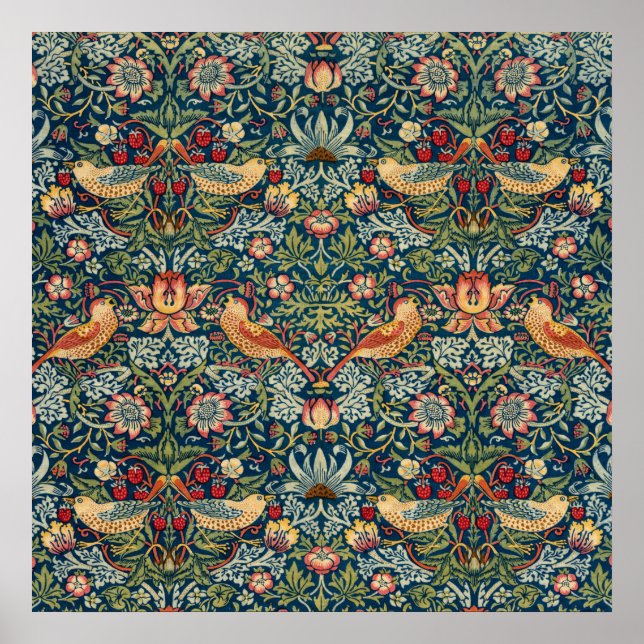 Póster Ladrón de fresa por William Morris (Frente)