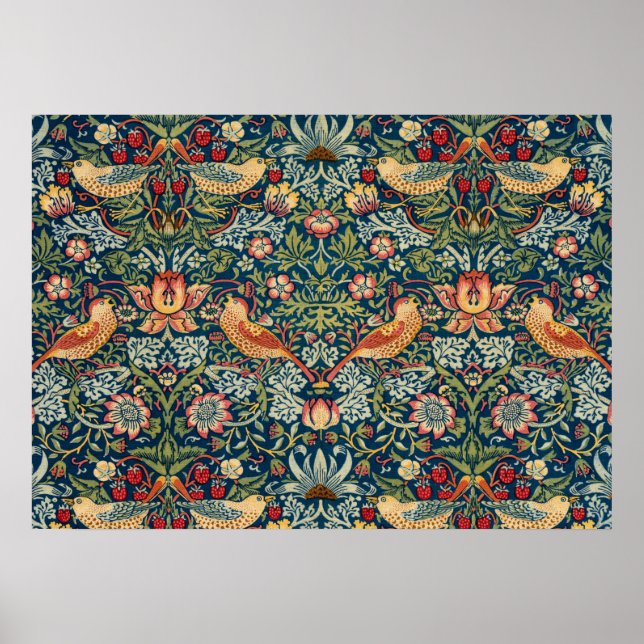 Póster Ladrón de fresa por William Morris (Frente)