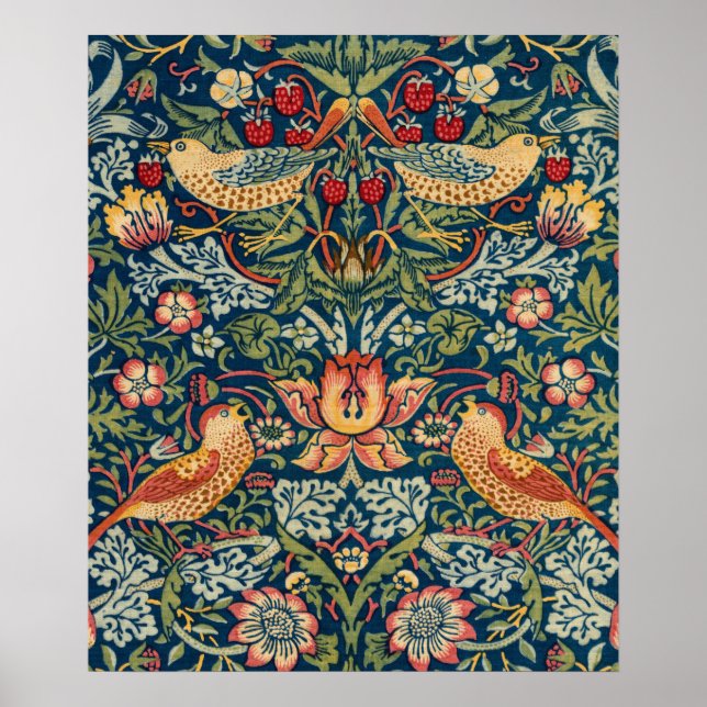 Póster Ladrón de fresa por William Morris (Frente)