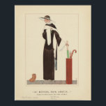 Póster Lady Art Deco de los años 20 ~ Au Revoir Mon Amour<br><div class="desc">"Au Revoir Mon Amour" (Adiós a mi amor) Una mujer Art Decó de los años 20, vestida de moda en blanco y negro con un gran gorra, que se despide de su adorable perro. Un ilustracion de moda de Benito. Una bonita pieza de diseño para los amantes del arte y...</div>