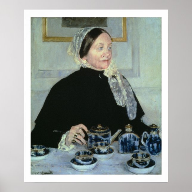 Póster Lady at the Tea Table, 1885 (oil on canvas) (Frente)