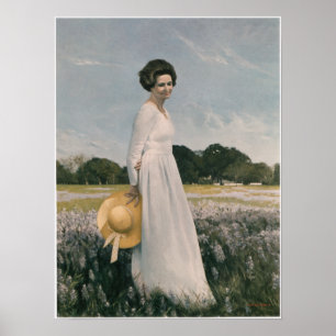 Póster Lady Bird Johnson - Aaron Shikler (1978)