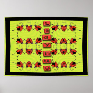 Póster lady bugs on parade