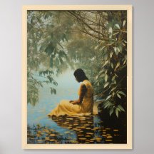 Lady by the Lake in the Maldives Nostalgic Art