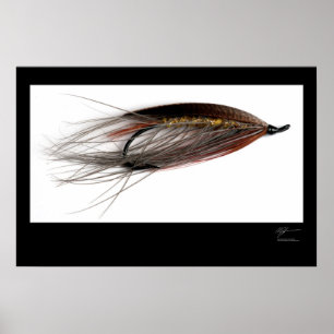 Póster Lady Caroline Salmon Fly Poster