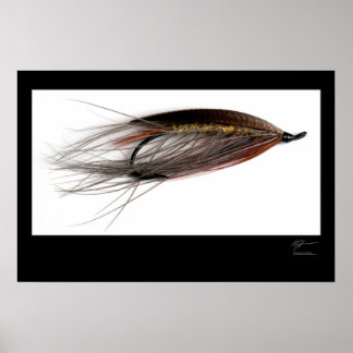 Póster Lady Caroline Salmon Fly Poster