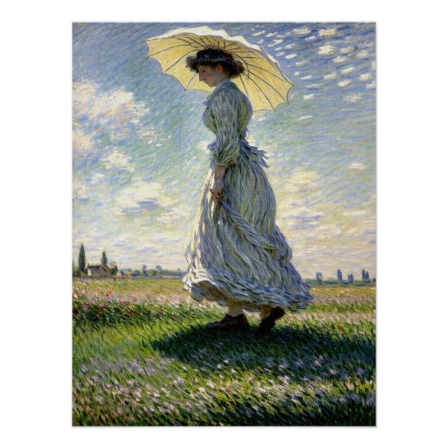 Póster Lady con Parasol (Anverso)