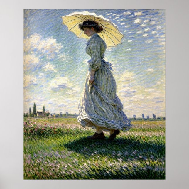 Póster Lady con Parasol (Frente)