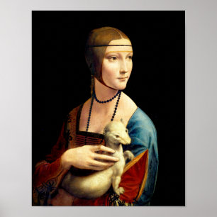 Póster Lady con un Ermine de Leonardo Da Vinci