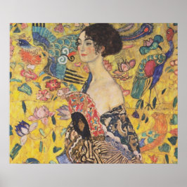 Póster Lady con ventilador - Gustav Klimt