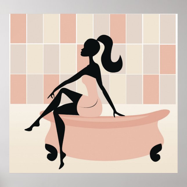 Póster Lady en el baño (Frente)