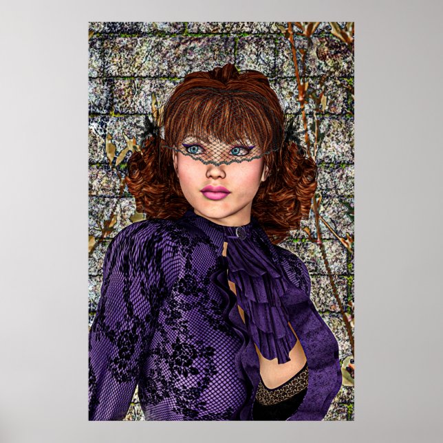 Póster Lady en morado (Frente)