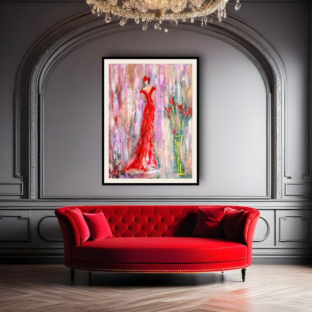 Póster Lady en rojo (Subido por el creador)
