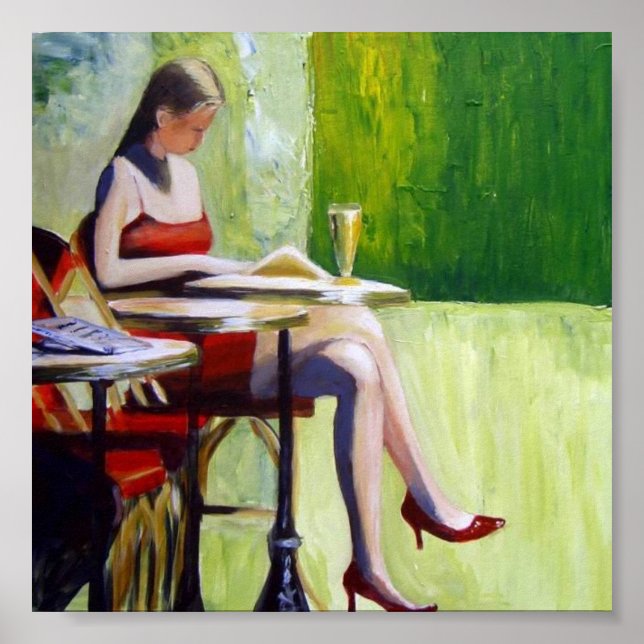 Póster Lady en rojo (Frente)