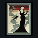 Póster Lady in Black Dress aproximadamente 1931 Art Deco<br><div class="desc">Impresión Art Deco única "Lady in Black Dress" aproximadamente 1931 16x20 mostrada aquí. Disponible en otros tamaños,  así como en otros productos.</div>