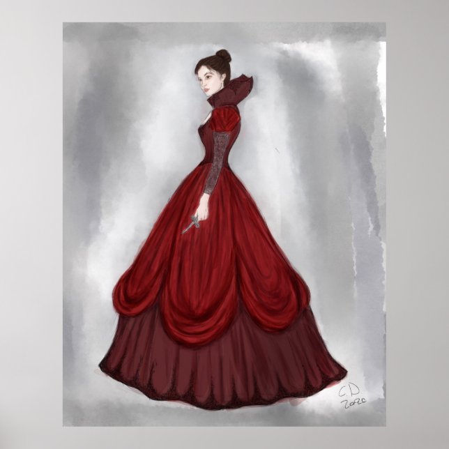 Póster Lady In Red Poster bigger (Frente)