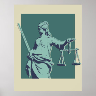 Póster Lady Justice Pop Art Poster