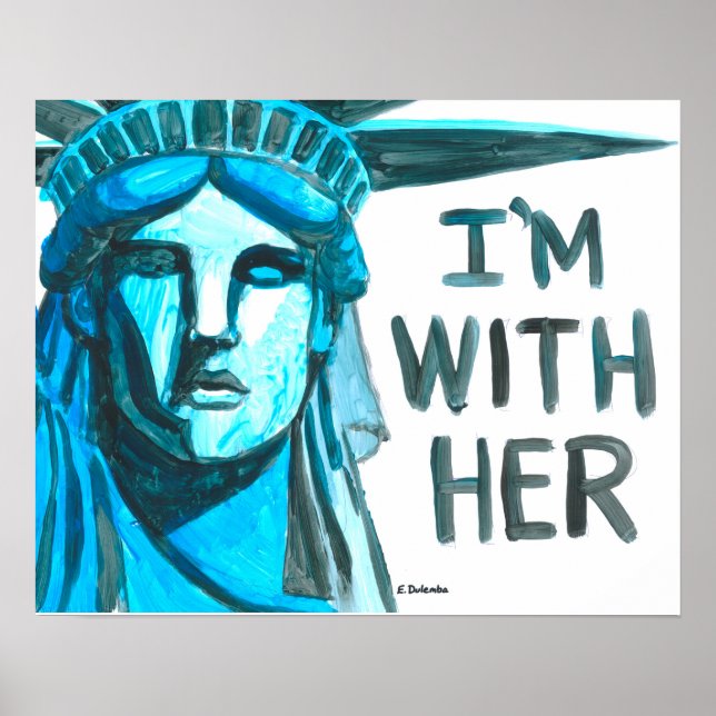 Póster Lady Liberty - Estoy con ella (Frente)