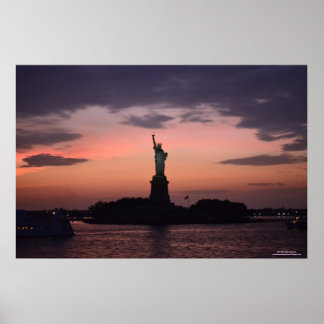 Póster Lady Liberty in Sunset Poster