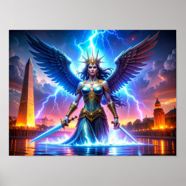 Póster Lady Liberty Pro-Democracy USA Worth Saving Art