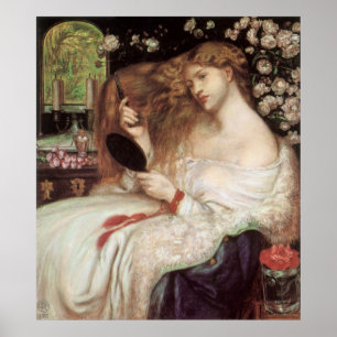 Póster Lady Lilith de Rossetti, portata victoriana de épo