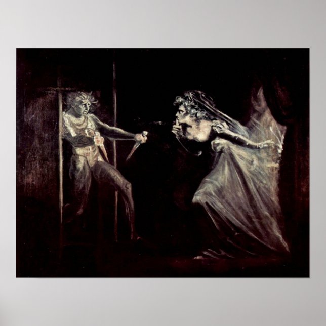 Póster Lady Macbeth recibe dagas de Henry Fuseli (Frente)