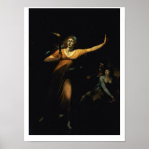 Póster Lady Macbeth Sleepwalk, 1783 (aceite sobre lienzo)