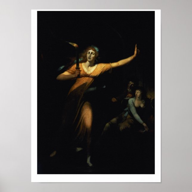 Póster Lady Macbeth Sleepwalk, 1783 (aceite sobre lienzo) (Frente)