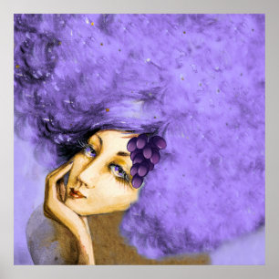 Póster Lady Merlot Art Poster