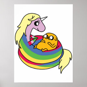 Póster Lady Rainicorn y Jake