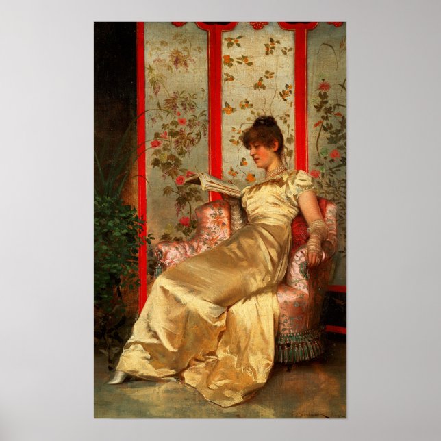 Póster Lady Reading (Frente)
