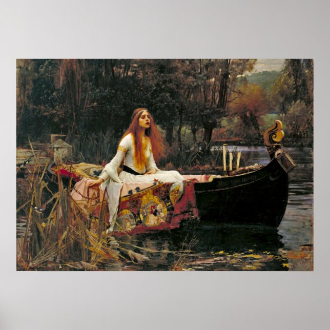 Póster Lady Shalott 1888 (Frente)