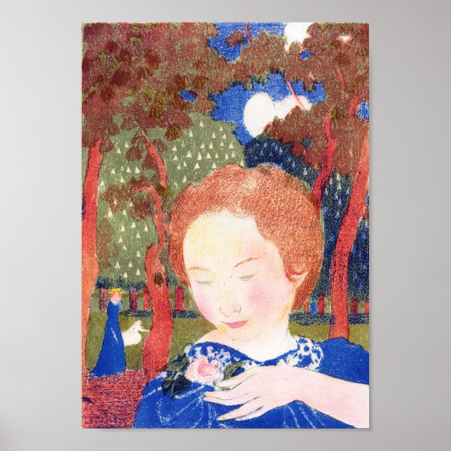 Póster Lady Tocando el Corsage, Maurice Denis (Frente)