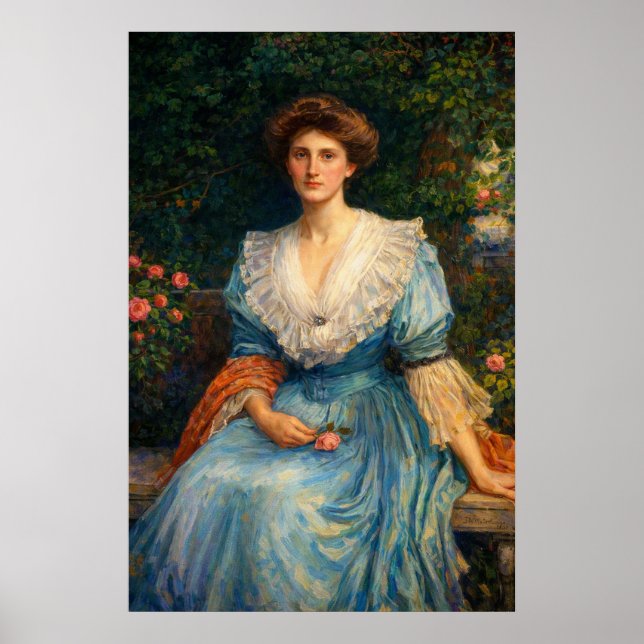 Póster Lady Violet Henderson by John William Waterhouse (Frente)