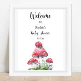 Póster Ladybug - Bienvenidos a la ducha de bebé