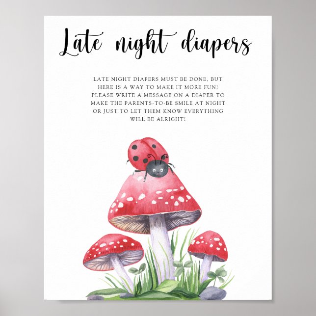 Póster Ladybug - Juego de pañales nocturnos (Frente)