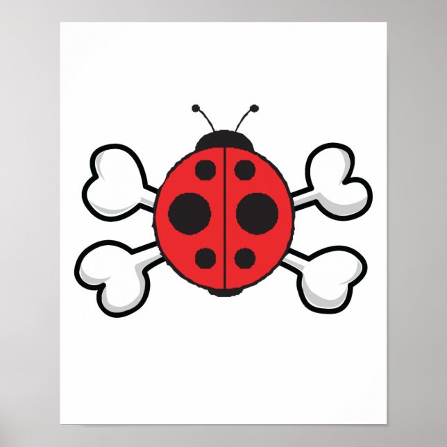 Póster ladybug Skull y Crossbone (Frente)