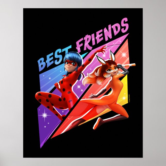Póster Ladybug y Rena Rouge | Mejores amigos (Frente)