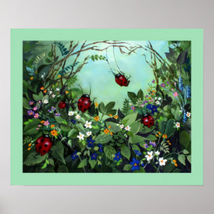 Póster Ladybugs en juego