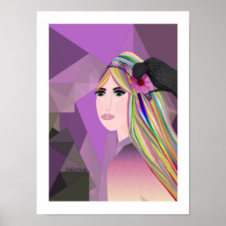 Póster Lady's tiene Crow LeeMarie Creative Design