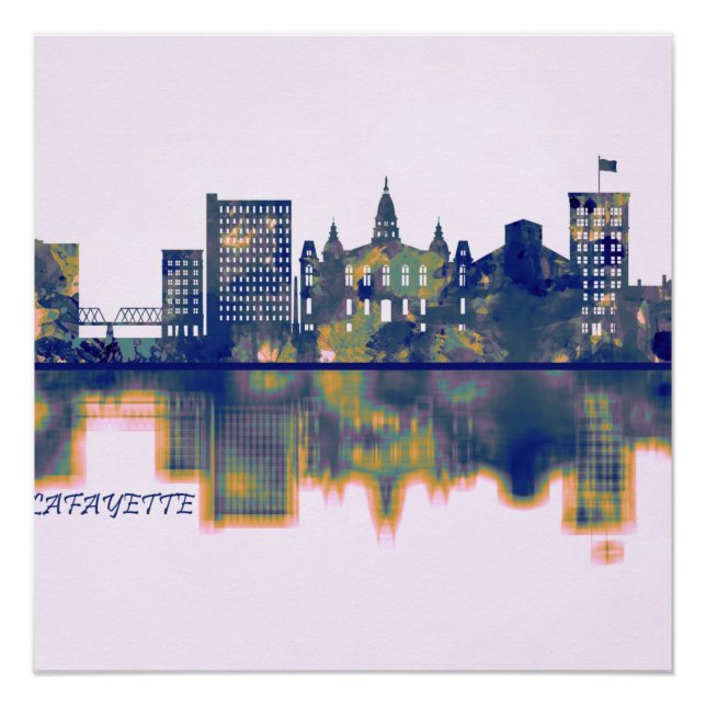 Póster Lafayette Skyline (Anverso)