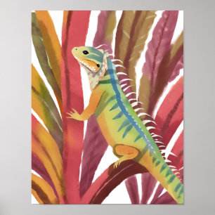 Póster Lagarto del caribe