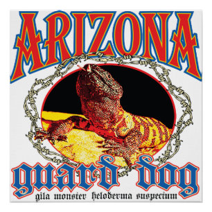 Póster Lagarto perro guardián de Arizona