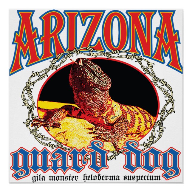 Póster Lagarto perro guardián de Arizona (Anverso)