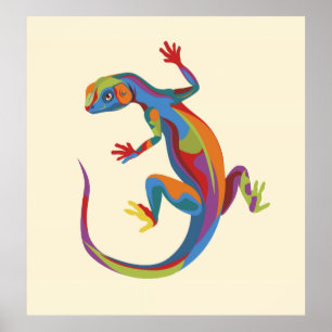 Póster Lagarto pintado